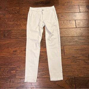 Lululemon White Slim Fit Trousers